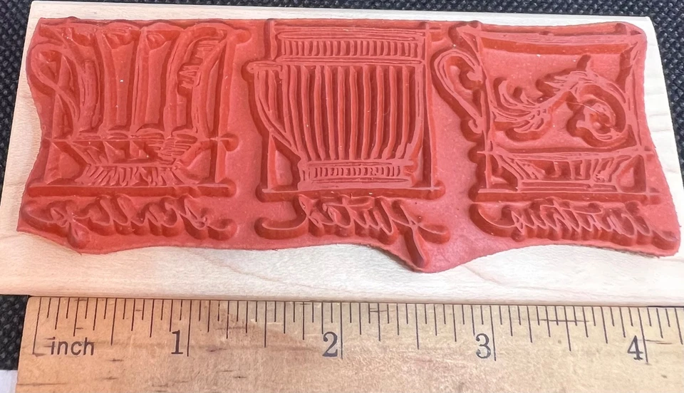 Kit de té café taza colección por Stampington M4715 madera goma sello dibujo Foto 2 de 4