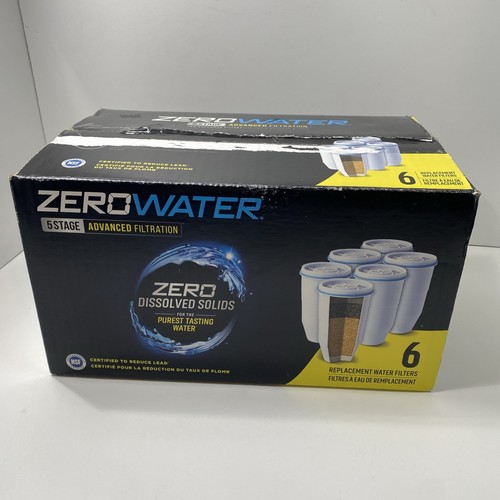 Zero Water ZR-006-TG BPA-Free Replacement Filters - 6 Pieces NEW Sealed Filters