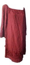 NWT Be Beach By Exits Maroon Long Sleeve Boho Dress