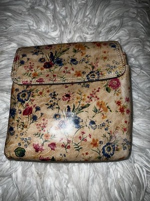Patricia Nash Floral Small Crossbody Bag Beige Multicolor, Detachable Strap