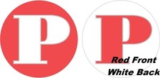 Classic Letter Balloon Red/White "P" 18" Foil Balloon Non-Packaged 