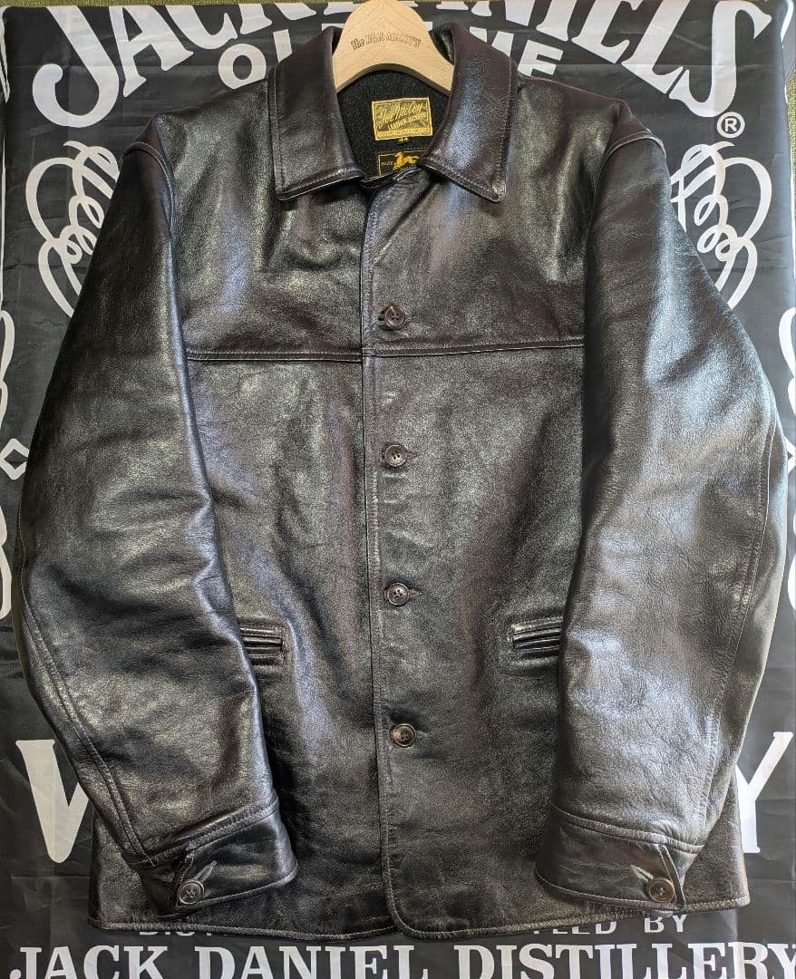 The Real McCoy's Joe McCoy Horsehide Leather Car Coat MJ19116 Size