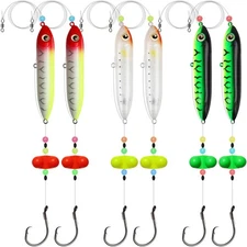 Dovesun Catfish Float Rig with Rattles & 6/0 Circle Hook, Pre-Tied Rigs 6PCS