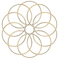Metallringe FüR Basteln 5 Cm Gold 10Er Packung TraumfäNger Makramee Floristik