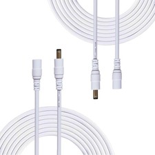 2pcs 2m/6.56feet Dc Extension Cable 12v Dc Power Adapter Plug Extension Cord 5.5