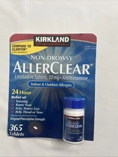 Kirkland AllerClear Non-Drowsy Allergy Loratadine 10mg 365 Tablets Fresh! 7/25