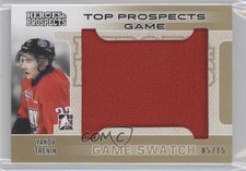 2014 ITG Heroes and Prospects Top Game Used Jersey Gold /15 Yakov Trenin #TPJ-15