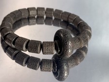 Unique Pick  Natural Carved Mala Charm Sandalwood Bracelet