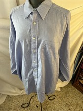 Tommy Hilfiger Mens Lg Micro Chevron Long Sl. Button Up Dress Shirt 17.5 34/35