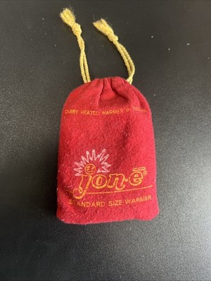 Vintage JON-E Hand Warmer With Original Bag Standard Sz Stainless Steel Aladdin