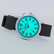 Speidel Scrub Glow Watch 38mm Light Up Dial Medical Grade Band Water Resistant