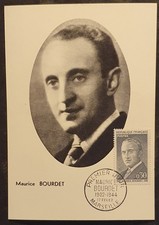 1962 CARTE MAXIMUM CARD FDC 1er JOUR MAURICE BOURDET DE PHEULPIN MARSEILLE 13