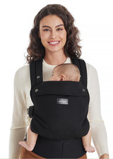 MOMCOZY Baby Carrier, Ergonomic, Cozy, Lightweight, For 7-44lbs - Black