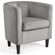 Tub Chair Accent Armchair Velvet Fabric Modern Barrel Chair Living Room Bedroom