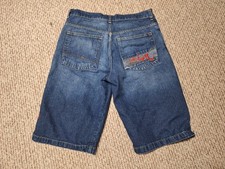 Vintage Quiksilver Baggy Denim Shorts Skater Jorts Cargo USA Made 90s