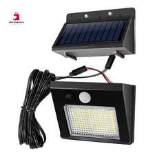 Solar Motion Sensor Light Split Panel Outdoor Garden Security LED UK