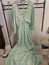 BOHO-Kleid - MAXIKLEID bis Gr. 44 Damen Mint - Bohemian-Style