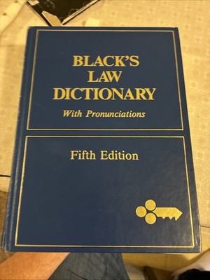 blacks BLACK'S LAW DICTIONARY with pronunciations   hardcover  fifth edition