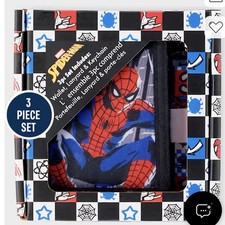 Marvel Spider-Man Boys Bifold Wallet, Lanyard...