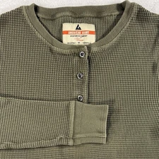 American Giant Waffle Knit Henley Shirt Women’s M Medium Hiking Gorpcore USA