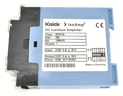 Knick 6310 A2 IsoAmp DC Isolation Amplifier 0±10V 24V AC/DC DIN Rail