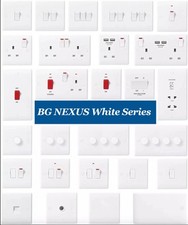 BG Nexus White Moulded Round Edge Switches & Sockets - Complete Range