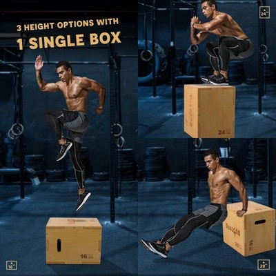 Yes4All 3 in 1 Wood Plyo Box with 4 Different Sizes Holds Up Yes4All 3 in 1 Wood Plyo Box with 4 Different Sizes Holds Up