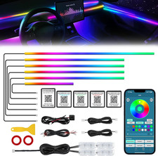 Dreamcolor Acrylic Interior Car LED Strip Light with Wireless APP, RGB 10 in 1 w