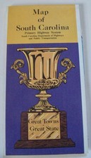 1983 Map of South Carolina Primary Highway System Great Towns Great State Map