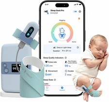 Baby Sock Monitor w/ Base Station- Baby Sleep Monitor, Track Heart Rate, 0-36mo