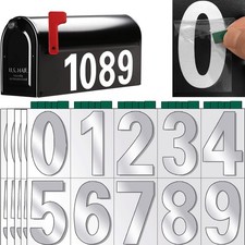 50 Pcs 3 Inch Reflective Mailbox Numbers Waterproof Self Adhesive House Numbers