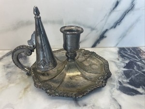 Raimond~Silver Candle Holder And Snuffer