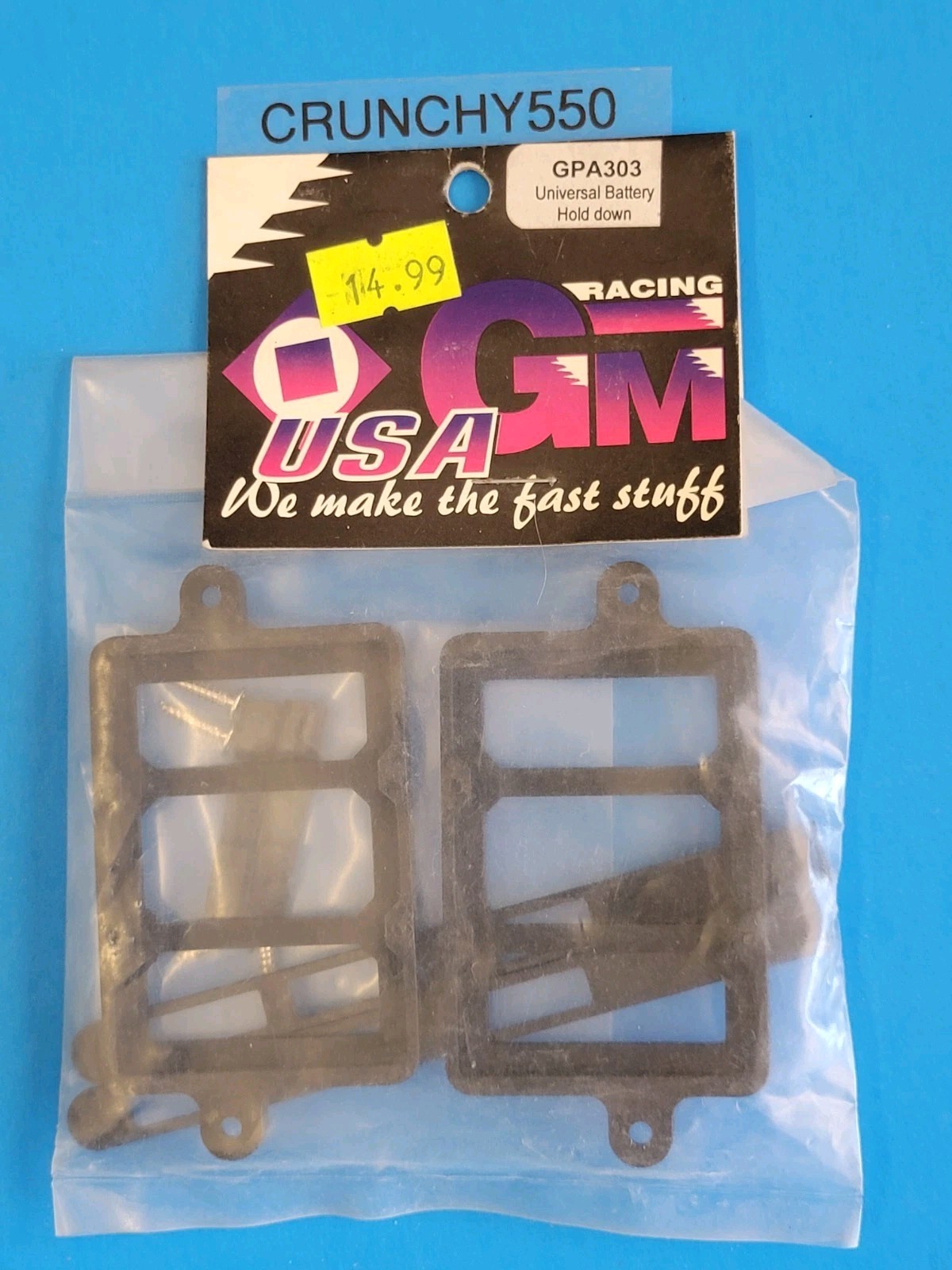 Universal  Battery Hold Down Saddles 6-cell Gm Racing Vintag