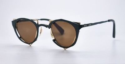 Masahiro Maruyama MM-0045 Titan Grün Gold Sonnenbrille Luxus Handarbeit Japan