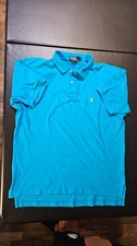 Polo Ralph Lauren Short Sleeve Polo Shirt Mens XL Blue-Yellow Pony Preppy