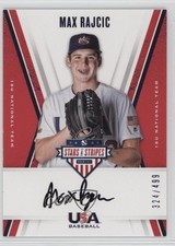 2019 Panini USA Baseball Stars & Stripes Black Ink /499 Max Rajcic #MR Auto 4f5