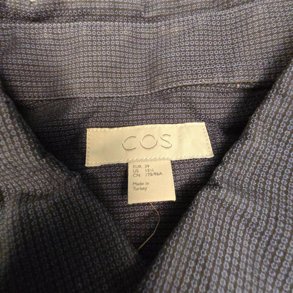 COS Shirt Mens MEDIUM Blue Button Up long sleeve casual collared Size M - Image 3 of 4