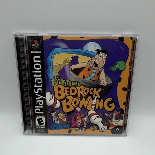 Flintstones Bedrock Bowling PlayStation 1 Complete Case Manual Multiplayer NTSC