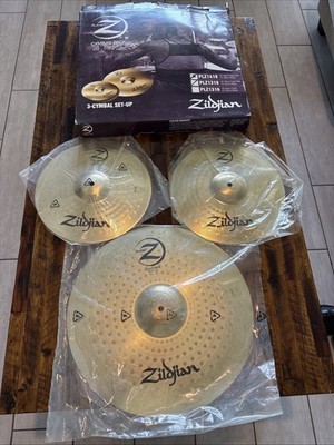 Zildjian Planet Z Cymbal Set 13  Hi Hats 18  Crash Ride w/ Original Box