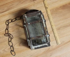 Reproduction candle Lantern tin glass 19th century Civil War 1812 Rev War