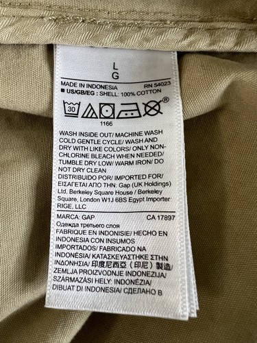 Gap Core Utility Jacket Women’s Large Khaki Cotton Side Cinch Pockets Beige Tan - Picture 11 of 15