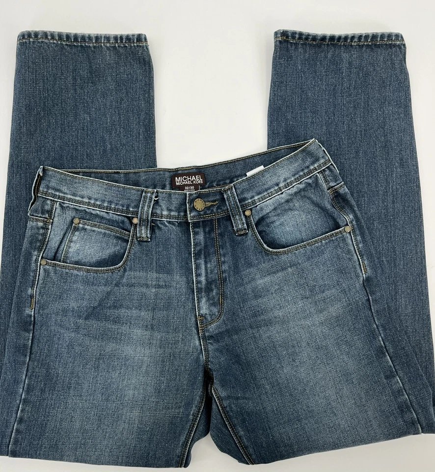 Michael Kors Jeans Mens 32 Blue 100% Cotton Straight Jeans 32 X 30 Casual Preppy - Image 3 of 4
