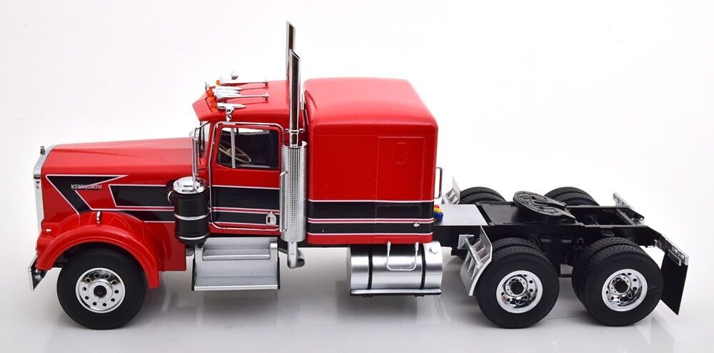 1989 KENWORTH W900 TRACTOR TRUCK RED/BLACK 1:18 SCALE BY 1989 KENWORTH W900 TRACTOR TRUCK RED/BLACK 1:18 SCALE BY