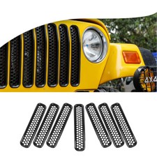 Honeycomb Front Grille Covers Insert Mesh Grill For Jeep Wrangler Tj 1997-2006