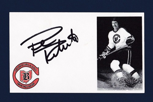 Phil Roberto signed Cleveland Barons hockey index card - Picture 1 of 1
