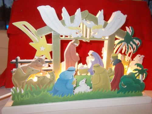 Konstsmide beleuchtete 3D-Weihnachtssilhouetten: Krippe oder Dorf: sortiert - Bild 4 von 14