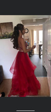 red two peice prom dress