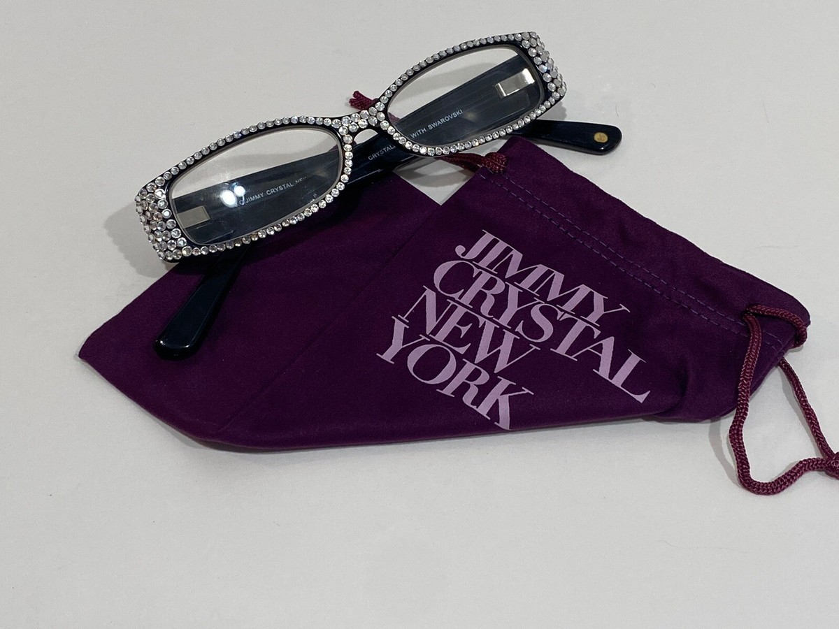 jimmy crystal New York glasses Farm black studded Jimmy Crystal +1.25 Reading glasses Black Rectangular  main image 3