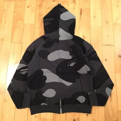 BAPE Giant camo Black full zip hoodie a bathing ape NIGO Size S | eBay