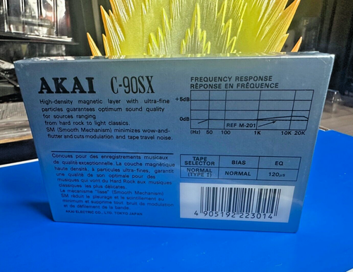 Cinta de casete de audio en blanco AKAI SX 90 min tipo I - Hecha en Japón - Nueva frescura